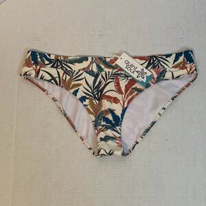 Bikini Bottom Womens XXL Aqua Quintsoul Floral New with Tags Sun Surf Beach Fun